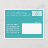 Briefkaarten voor moderne gestreepte adreswijzigin (Achterkant)