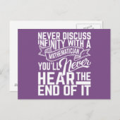 Briefkaarten voor oneindige Wiskunde (Voorkant / Achterkant)