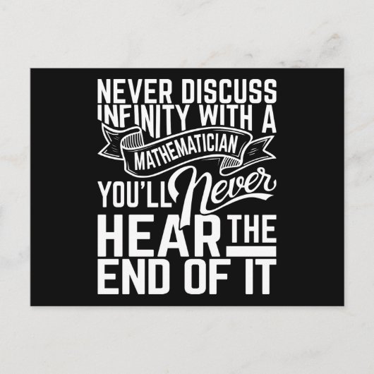 Briefkaarten voor oneindige Wiskunde (Voorkant)