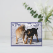 Briefkaarten voor puppy play (Staand voorkant)