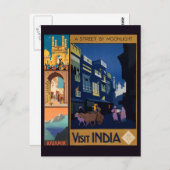 Briefkaarten voor reisaffiches in India (Voorkant / Achterkant)
