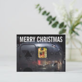 BRIEFKAARTEN VOOR RETRO CAMPER TRAILER CHRISTMAS (Staand voorkant)