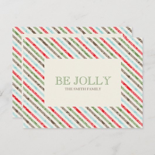 Briefkaarten voor snoeprietenstreep en Damask Holi (Voorkant / Achterkant)