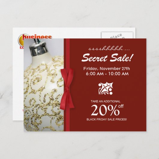 Briefkaarten voor speciale acties tijdens zakelijk (Voorkant / Achterkant)