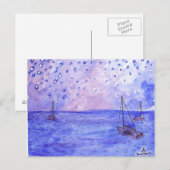 Briefkaarten voor Waterverf van boten (Voorkant / Achterkant)