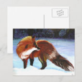 Briefkaarten voor winterbezoekers (Red Fox) (Voorkant / Achterkant)