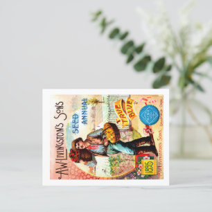 Briefkaarten voor zaadverpakking.