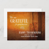 Briefkaarten voor zakelijke Thanksgiving van herfs (Voorkant / Achterkant)