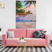 Briefkaarten voor zomerbakken - 1/3 canvas afdruk (Insitu (Woonkamer))