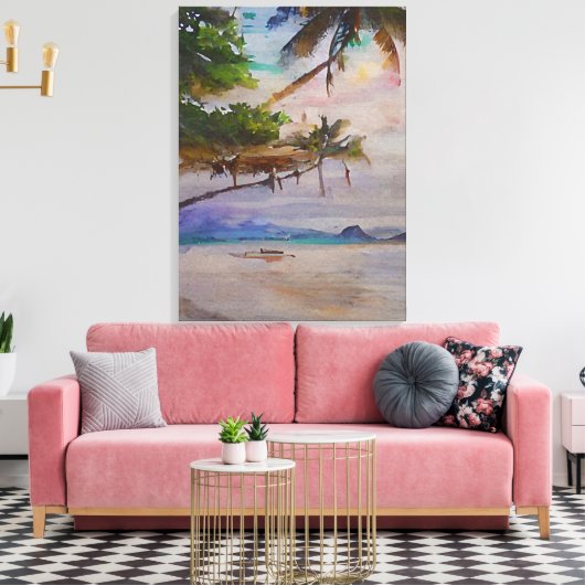 Briefkaarten voor zomerbakken - 1/3 canvas afdruk (Insitu (Woonkamer))