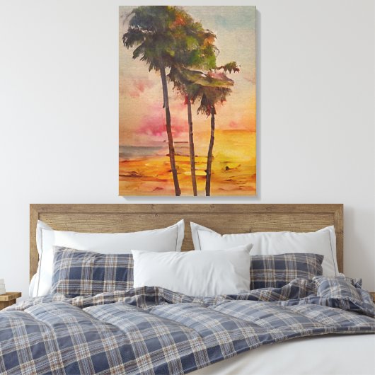 Briefkaarten voor zomerbakken - 2/3 canvas afdruk (Insitu (Slaapkamer))