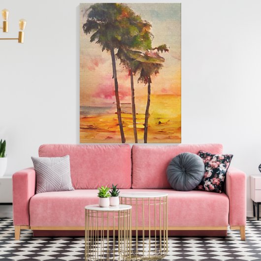 Briefkaarten voor zomerbakken - 2/3 canvas afdruk (Insitu (Woonkamer))