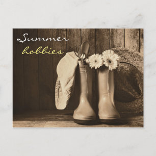 briefkaarten voor  zomertuinbouwgereedschap