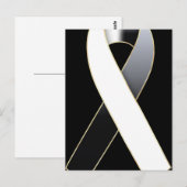 Briefkaarten voor zwarte en witlintbewustzijn (Voorkant / Achterkant)