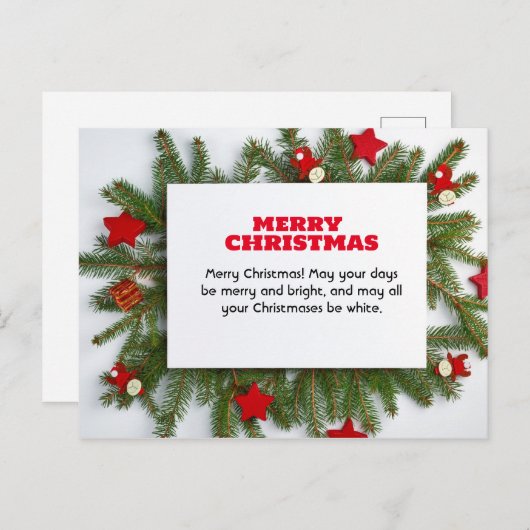 Briefkaarten | Vrolijk kerstfeest (Voorkant / Achterkant)