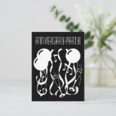 Briefkaarten worden uitgenodigd voor een feest ter (Staand voorkant)