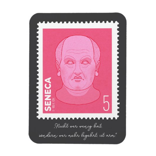 Briefmarke Seneca - Magneet (Verticaal)