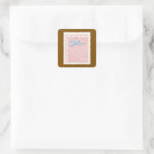 Briefmarke - vierkante sticker (Tas)