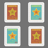 Briefmarken vom Weihnachtsmann Sticker