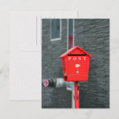 BRIEFPAAL RODE BOX POSTCROSSING BRIEFKAART (Voorkant / Achterkant)