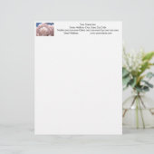 Briefpapier Aangepaste Roze Bloesem Briefhoofd (Staand voorkant)