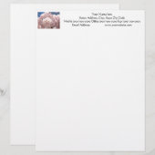 Briefpapier Aangepaste Roze Bloesem Briefhoofd (Voorkant / Achterkant)