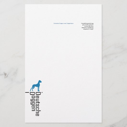 Briefpapier Deutsche Doggen (Voorkant)