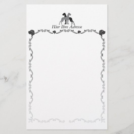 Briefpapier Doggen (Voorkant)