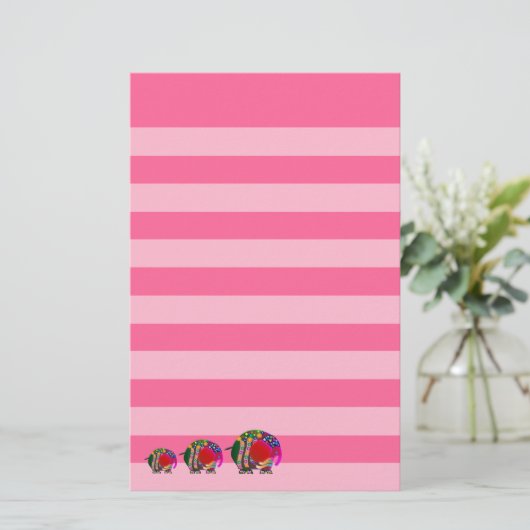 Briefpapier : Drie olifanten (Staand voorkant)