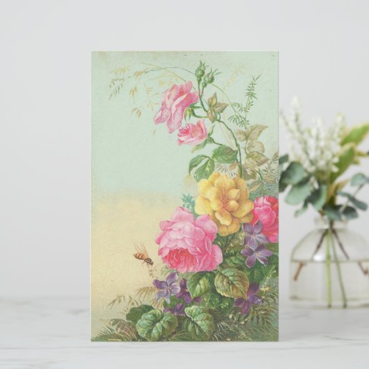 Briefpapier Floral  (Staand voorkant)