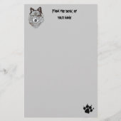 Briefpapier gestyliseerd Wolf Head (Voorkant)