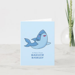 Briefpapier kaarten van het Kind van Shark Cute Ka Notitiekaartje