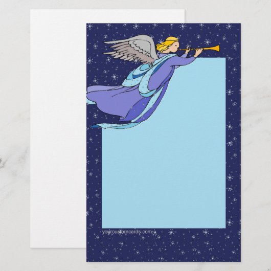 Briefpapier - Kerstangel (Voorkant / Achterkant)