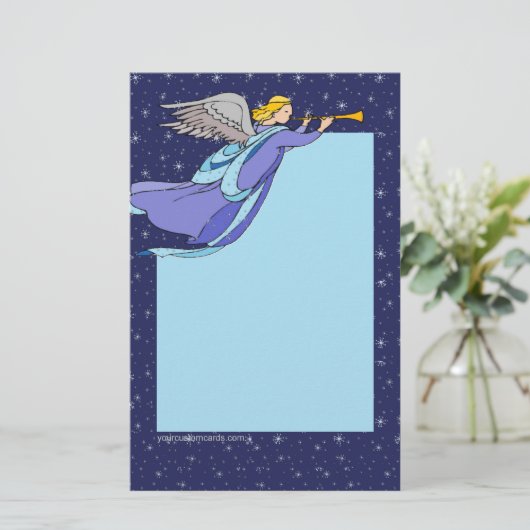 Briefpapier - Kerstangel (Staand voorkant)