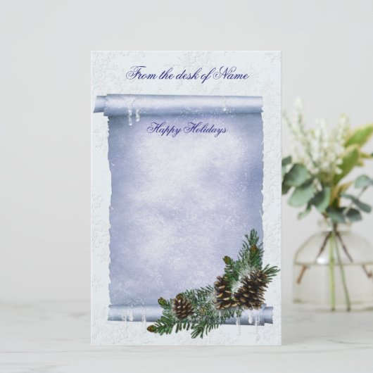 Briefpapier kerstfeest (Staand voorkant)