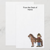 Briefpapier meisje en paarden (Voorkant / Achterkant)