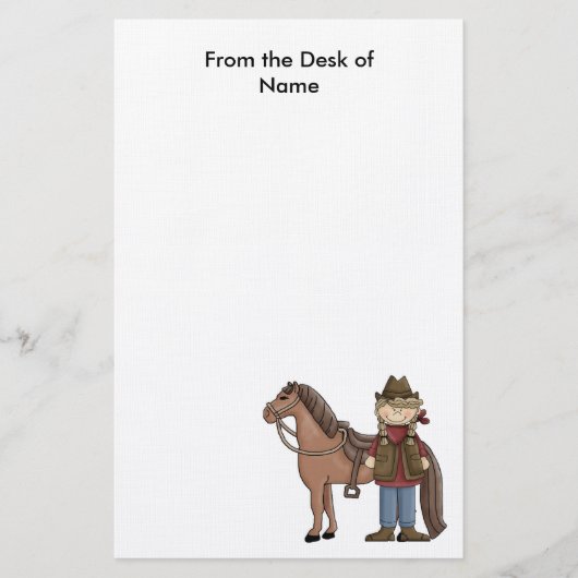 Briefpapier meisje en paarden (Voorkant)