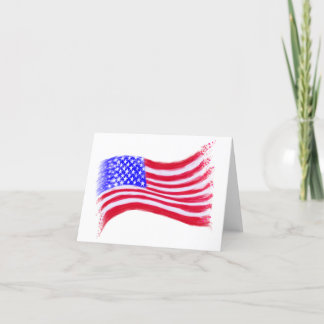 briefpapier met Amerikaanse vlag Bedankkaart