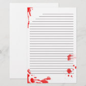 Briefpapier met bloedverlies (Voorkant / Achterkant)
