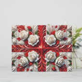 Briefpapier met Engels rozenontwerp (Staand voorkant)