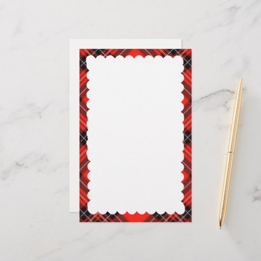 briefpapier met gegolfde rand (Voorkant / Achterkant in situ)