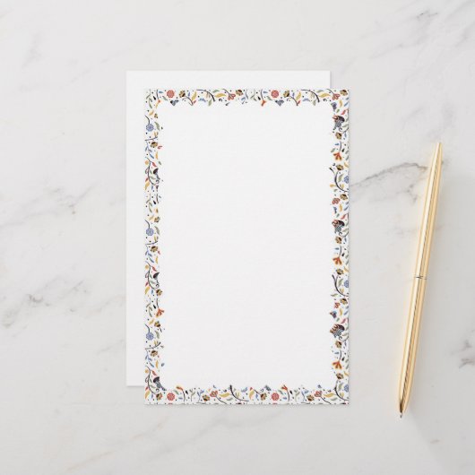 briefpapier met gegolfde rand (Voorkant / Achterkant in situ)