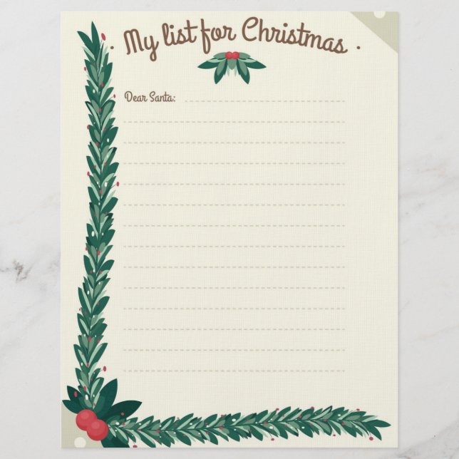 Briefpapier met kerstman briefhoofd (Voorkant)