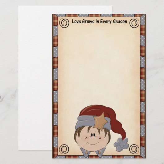 Briefpapier met kerstmis (Voorkant / Achterkant)