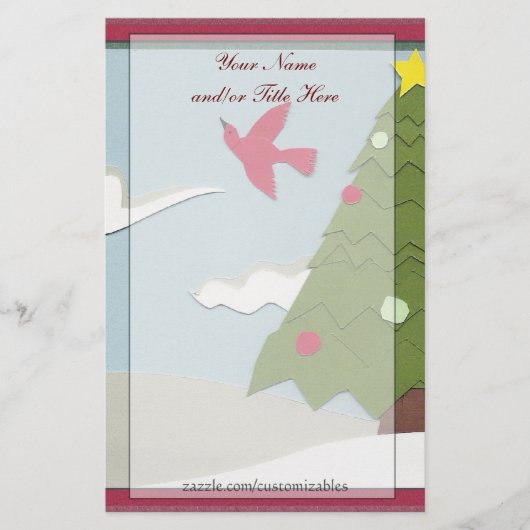 briefpapier met kerststal (Voorkant)