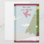 briefpapier met kerststal (Voorkant / Achterkant)