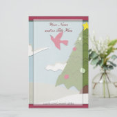 briefpapier met kerststal (Staand voorkant)