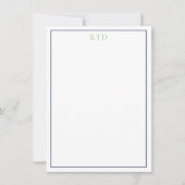 Briefpapier met palmboom en monogram kaart (Voorkant)