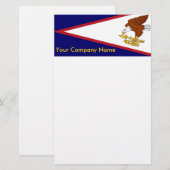 Briefpapier met vlag van Amerikaans-Samoa (Voorkant / Achterkant)