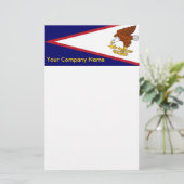 Briefpapier met vlag van Amerikaans-Samoa (Staand voorkant)